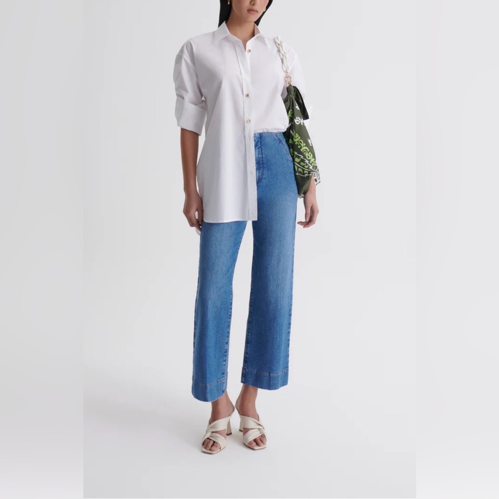 SCANLAN THEODORE - DENIM CROPPED JEAN / washed Indigo / 10 / NWT
